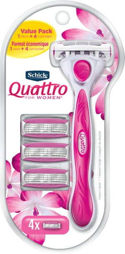 Máquina De Afeitar Schick Quattro Para Mujer 1 Afeitadora