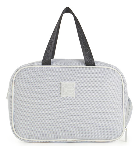 Neceser Cloe Unisex De Viaje Textil Multiples Compartimentos Color Gris