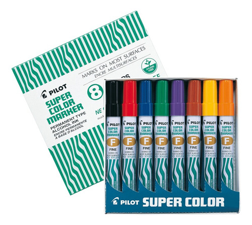 Pack Marcador Permanente Pilot Scaf 8 Colores