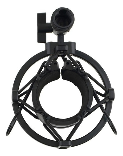 Shockmount Metálico Para Microfone Condensador Anti Vibração Cor Preto