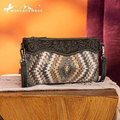 Cartera Montana West Crossbody B Importada Original Verde