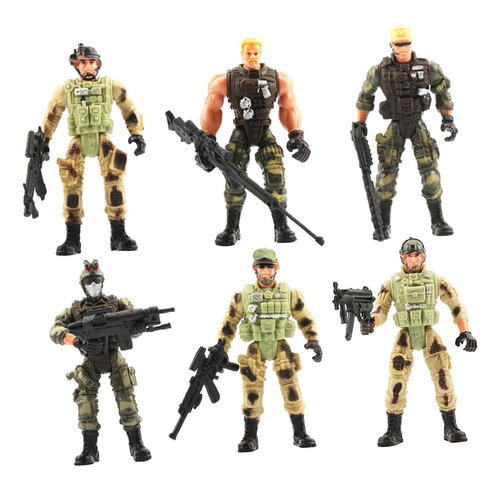 Conjunto De Figuras De Ação Masculinas, 6 Peças,
