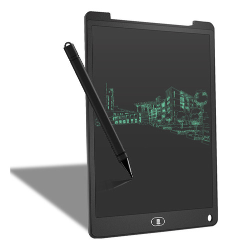 Tableta Pizarra Mágica 12p Escritura Dibujo Digital Garabato Color Negro
