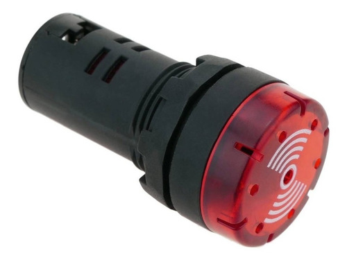 Buzzer Zumbador Luminoso Sonoro 12v Ac/dc Rojo Industrial