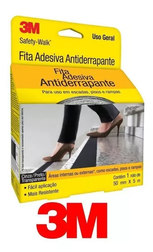 Segunda imagem para pesquisa de fita antiderrapante 3m area externa pisos escadas 20 metros