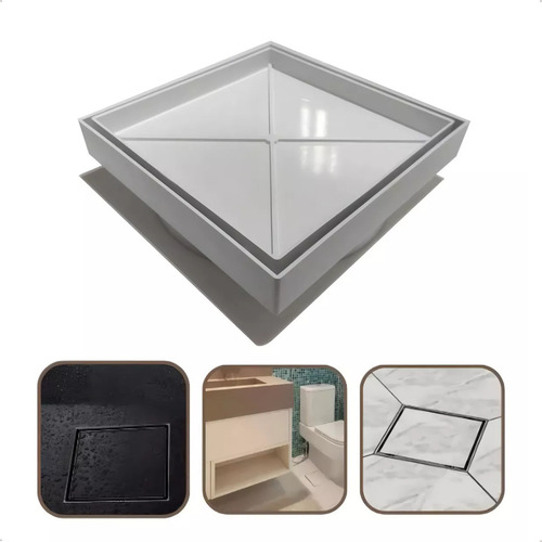 Kit 4 Ralo Invisível 10x10 Para Piso Porcelanato Seca Rápido