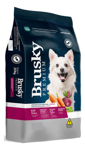 Ração Brusky Para Cães Adultos Raças Pequenas 20kg