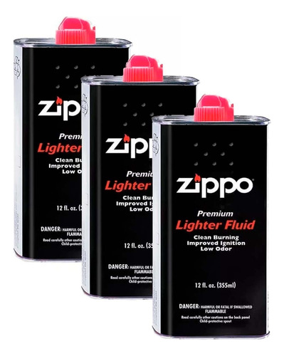 3 Fluidos Recarga Para Encendedores Universal Zippo Liquido