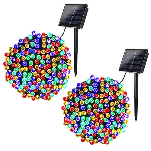 Luces Solares Navideñas De 72 Pies X 2 Unidades, 200 L...