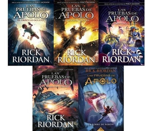 Saga Completa Las Pruebas De Apolo - Rick Riordan (5 Libros)