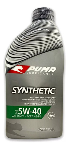 Aceite Puma Advanced 5w40 X1l Sintetico 