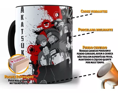 Caneca Akatsuki Símbolo Nuvem Naruto 1924