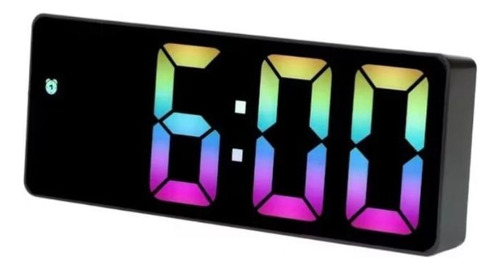 Reloj Despertador Digital Led De Escritorio Multicolor