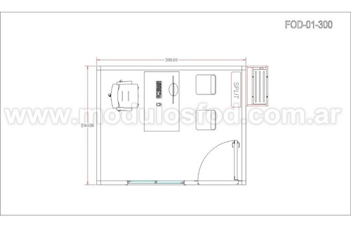 Imagen 5 de 5 de Modulos Habitacional Oficina 3mts Containers Movil Cordoba