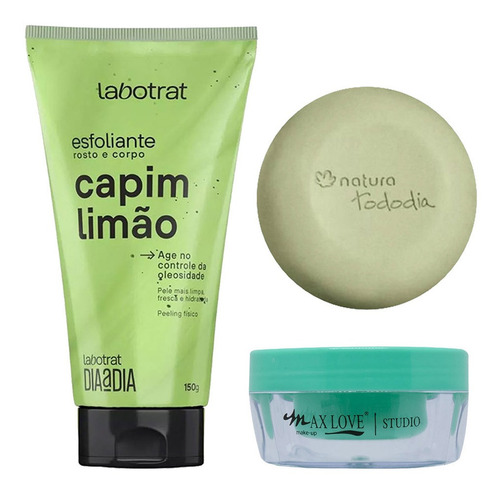 Kit Esfoliante + Gel Hidratante Facial E Sabonete Natura