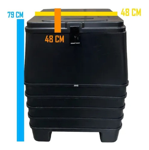Imagem 3 de 4 de Baú Carga Plástico Mn3 162 Litros Preto Entrega