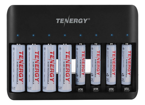 Tenergy Tn477u - Cargador Rpido De 8 Bahas Para Bateras Reca