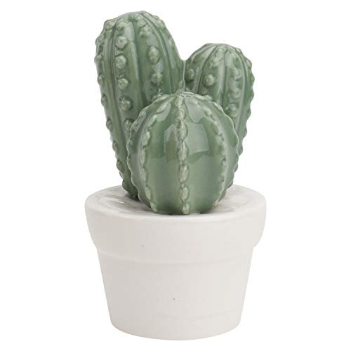 Kesyoo Estatua De Cactus De Cerámica, Plantas Suculentas De