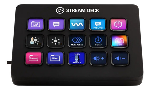 Stream Deck Mk.2 Elgato 15 Botones Lcd Personalizables Negro