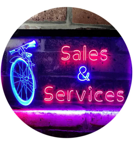 Tienda Exhibicion Servicio Venta Bicicleta Letrero Neon Led