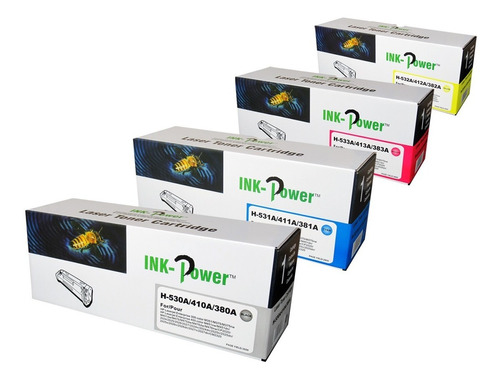 Pack 4 Toner 305a Ink-power Ce410 411 412 413 