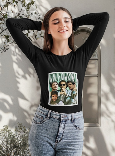 Polera Larga Unisex Pedro Pascal Actor Chileno Estampado