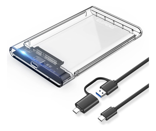 Eluteng Carcasa Usb C Ssd De 2.5 Pulgadas Para Disco Duro E.