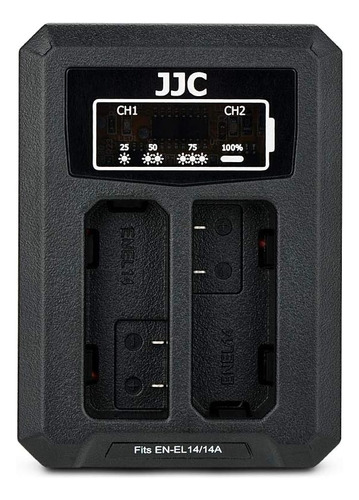 Jjc Dch - Cargador De Bateria Usb Con Doble Ranura