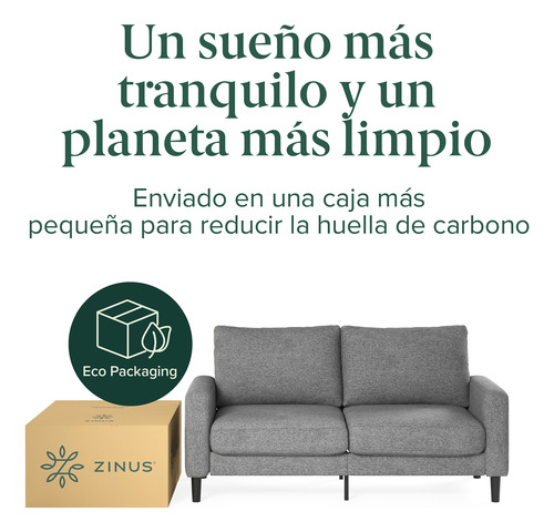 Sofá Colton Zinus 2 Cuerpos Gris Claro