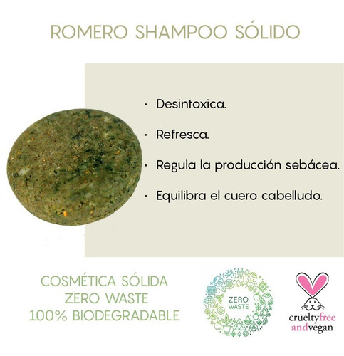 Imagen 3 de 3 de Shampoo Sólido Orgánico Cabello Graso + Regalo