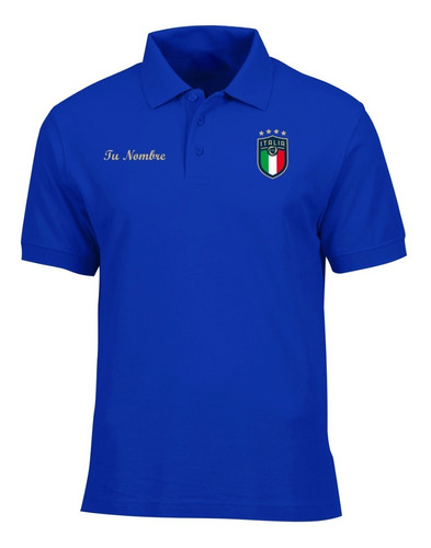 Camiseta Tipo Polo Italia Personalizada Logos Bordados