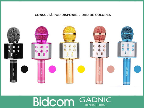 Microfono Karaoke Con Parlante Recargable Inalambrico Gadnic