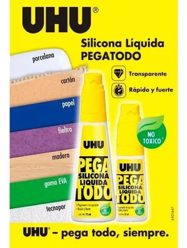 Uhu Silicona Líquida 95 Ml Pegamento Universal