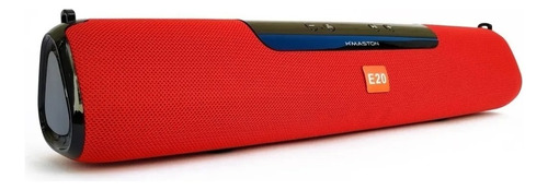 Alto-falante H'maston E-20 portátil com bluetooth vermelho 