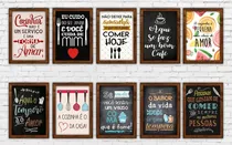 Comprar Quadros Para Restaurante, Cozinha, Kit 10 Quadros 32x23cm 