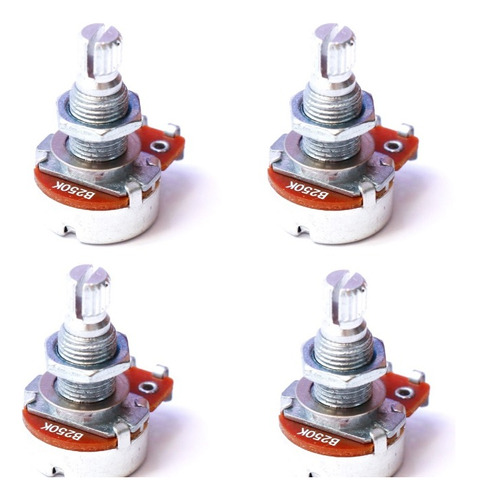 Potenciômetro B 250k 16/18 Alpha Kit 4 Peças