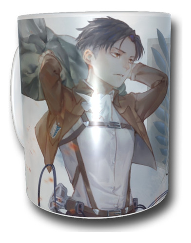 Tazón Taza - Levi Y Mikasa Ackerman Shinjeki No Kiojin Snk