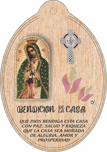 100 Pzs-bendicion Del Hogar De Virgen De Guadalupe