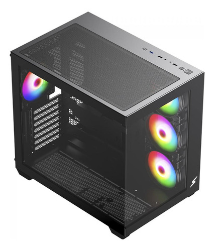 Gabinete Gamer Superframe Fusion, Mid Tower, Preto, Sem Fan