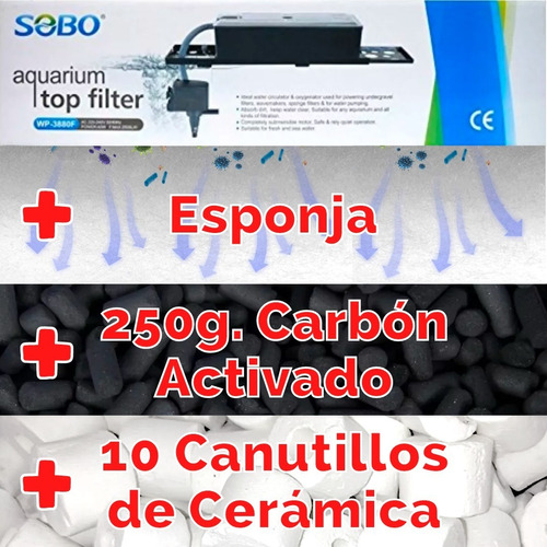 Filtro De Superficie Wp-3880f + Espuma Hd + Carbón Activado