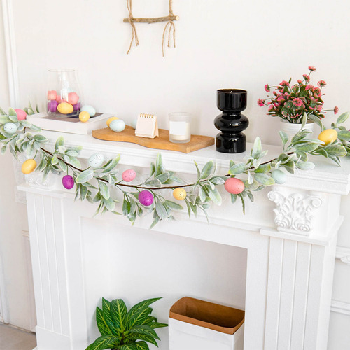 Decoración De Hojas De Oreja De Pascua, Fiesta, Simulación D