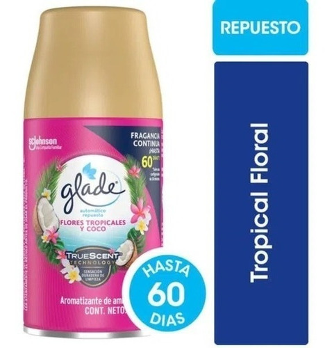 Imagen 1 de 1 de Desodorante Ambiente Glade Rep Tropical Floral Y Coco X270cc