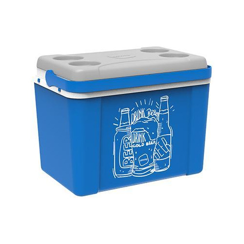 Combo 3 Caixas Térmicas 12l , 22l , 34 Litros - Azul Beer