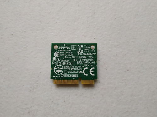 Tarjeta Wifi Broadcom Bcm943142hm Laptops Vaio Svf144b1eu