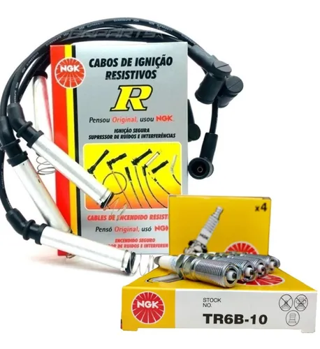 comprar Kit Jogo Cabo E Velas Ngk Ka Fiesta 1.6 8v Zetec Rocam Flex 