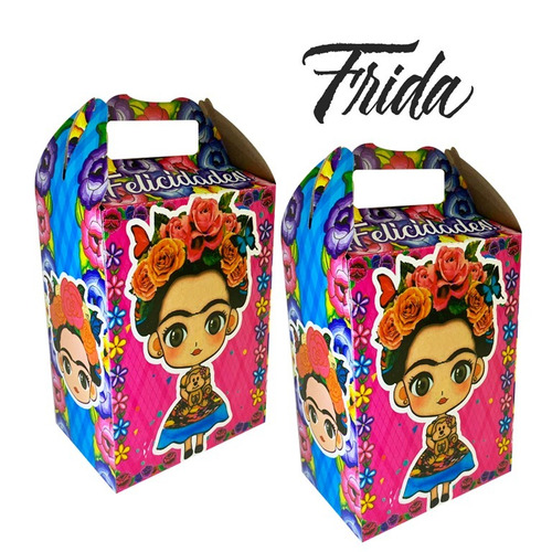 Frida Kahlo Caja Dulcera 10 Piezas Fiesta Bolo Aguinaldo