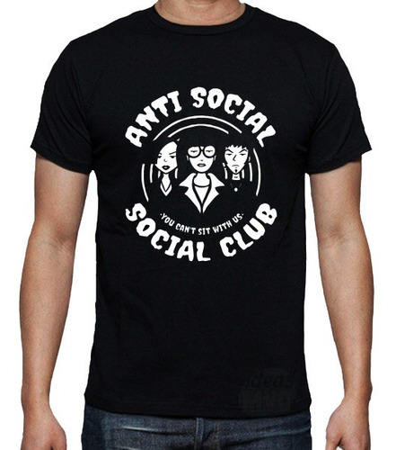 Remera Daria Anti Social Social Club (negra) Ideas Mvd