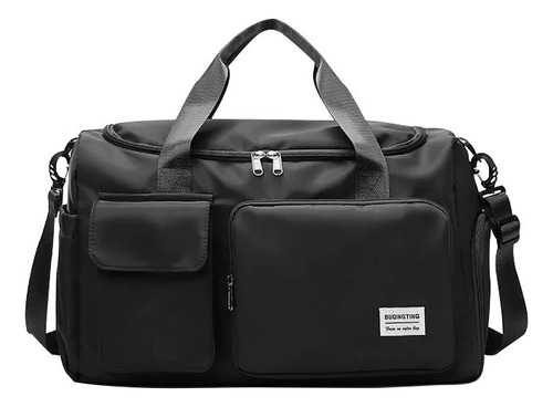 Maleta Gym Ejercicio Bolsa Viaje Casual Moda Morral Bcel Am7 Color Negro