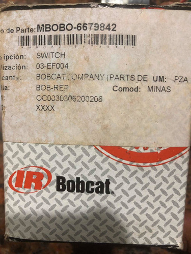 Switch De Encendido Bobcat N/p 6679842