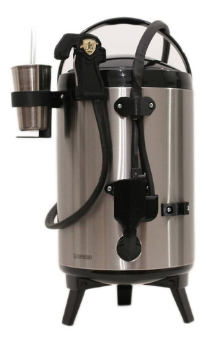 Garrafa Tereré Jet Inox 9,5 L Série Golden + Suporte P Carro